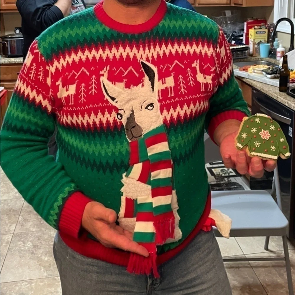 MEN'S Ugly Christmas Sweater Llama